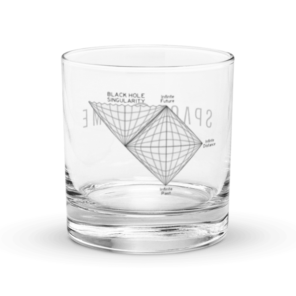 Black Hole (Penrose Diagram) Rocks Glass